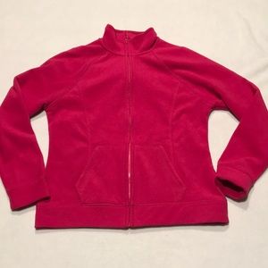 Old Navy fleece, zip up, pink, large